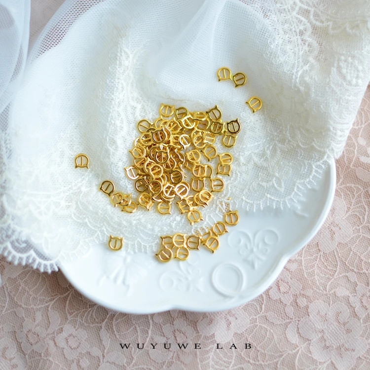 20 шт. золотистые милые металлические декоративные мини-кнопки для головы кошки