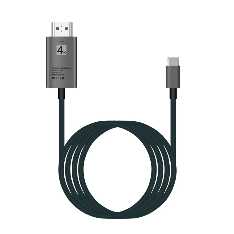Grey Usb type C HDMI кабель HD tv AV видео адаптер для Macbook LG G5 samsung Galaxy S10+ S10e S9+ S8+ Note9 Note 8 Android телефон к телевизору - Цвет: Grey