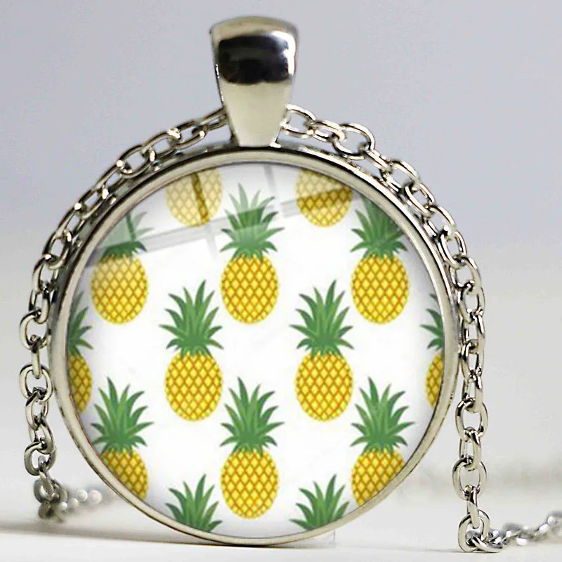 New Pink Flowers Pendant Necklace Rose Leaf Wave Line Art Pattern Glass Cabochon Silver Color Chain Jewelry for Women | Украшения и