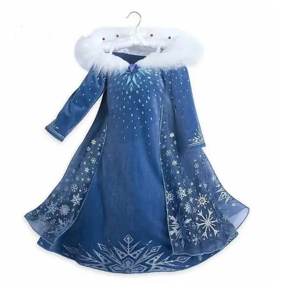 Платье принцессы Эльзы на Рождество Хэллоуин вечерние для дня рождения | Детская