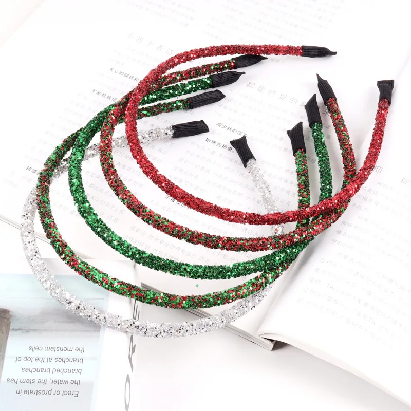 

Head Bands Christmas Hair Accessories Headband Women's Glitter Glitter Hairband Thin Hairpin Christmas Decorations Party Cosplay