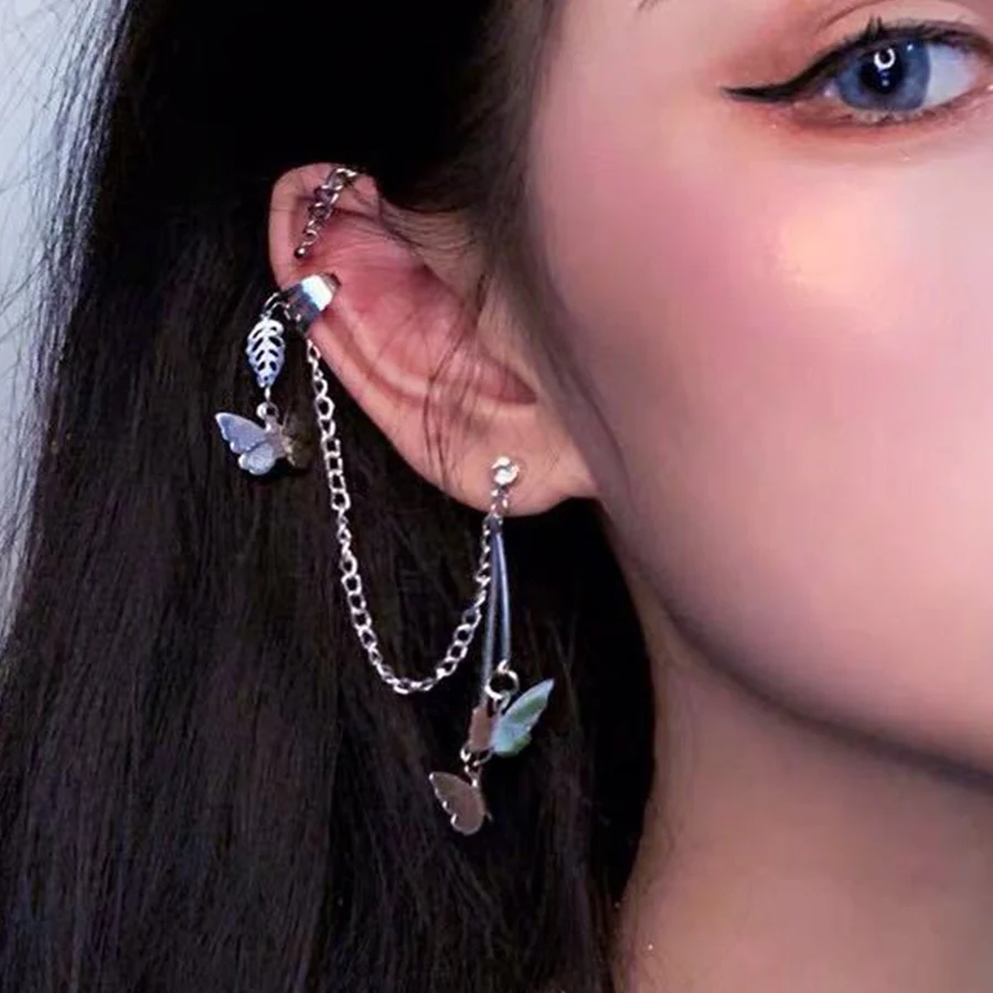 Серьги гвоздики Starbeauty с бабочками женские украшение для пирсинга завитка уха