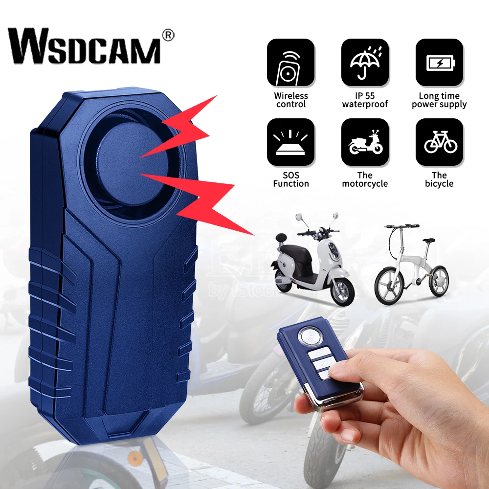

Wsdcam Bicycle Alarm Wireless Remote Control Waterproof Electric Bike Anti Theft Alarm Vibration Detectio Sensor For Motorcy