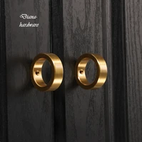 modern simple solid brass ring knobs and handles wardrobe cabinet kitchen cupboard drawer pulls decor furniture handle hardware