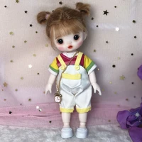 16cm super cute fashion suit princess doll ob11 joints body figure dolls 18 scale handmade makeup bjd toy gift for girls c1606