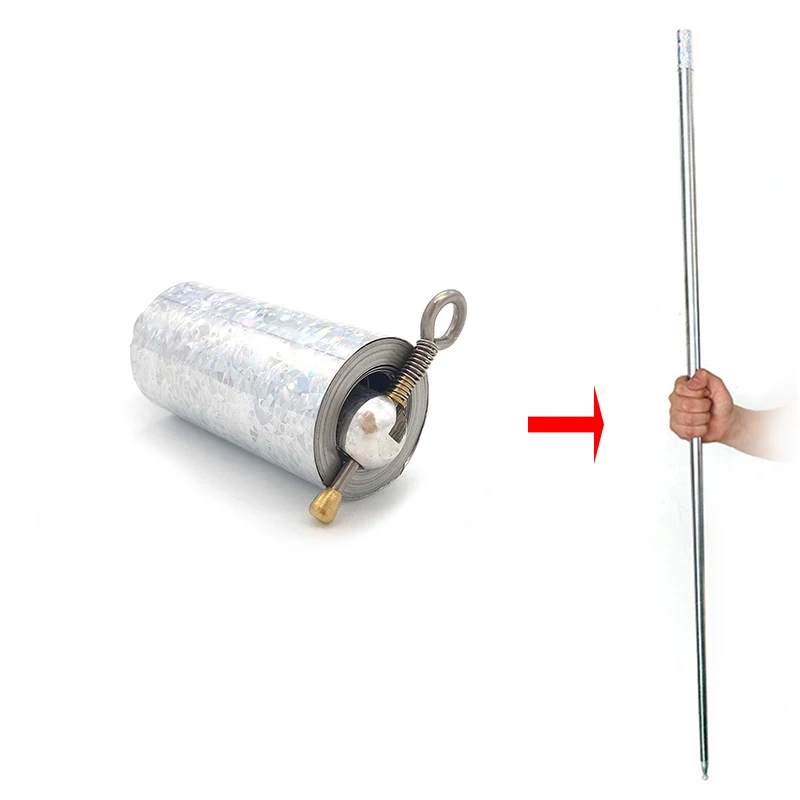 

110CM length Appearing Cane Silver Cudgel Metal Magic Tricks Toys Professional Magician Stage Street Close Up illusion CL5658