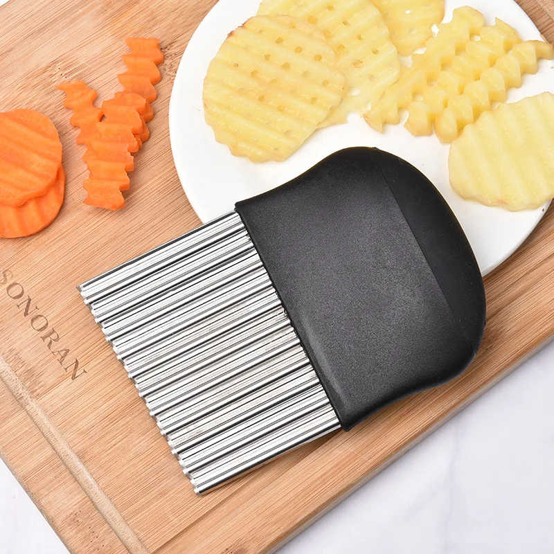 

Stainless Steel Potato Chips Making Peeler Cutter Vegetable Kitchen Knives Fruit Tool Knife Accessories Wavy Cutter