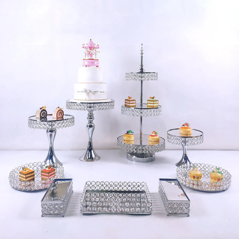 1 шт. серебристая зеркальная подставка для торта | Дом и сад