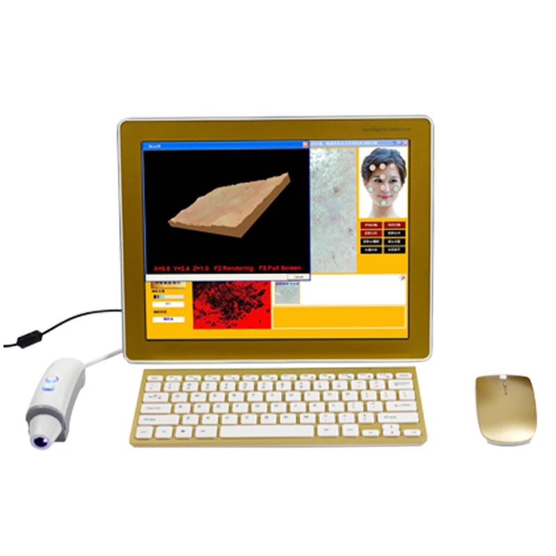 Intelligent Multi-function Skin Detector Facial 3d Three-spectrum Uv Moisture Oil Machine Analysis Instrument New | Инструменты