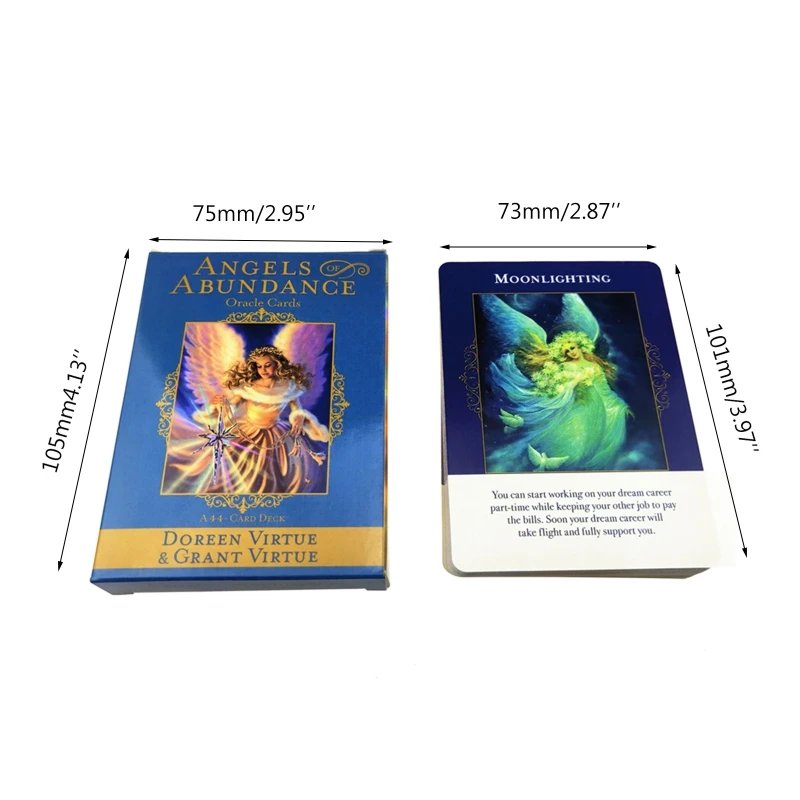

Angels Of Abundance Oracle Cards Full English 44 Cards Deck Tarot Mysterious Divination Family Friend Party Board Game W89F
