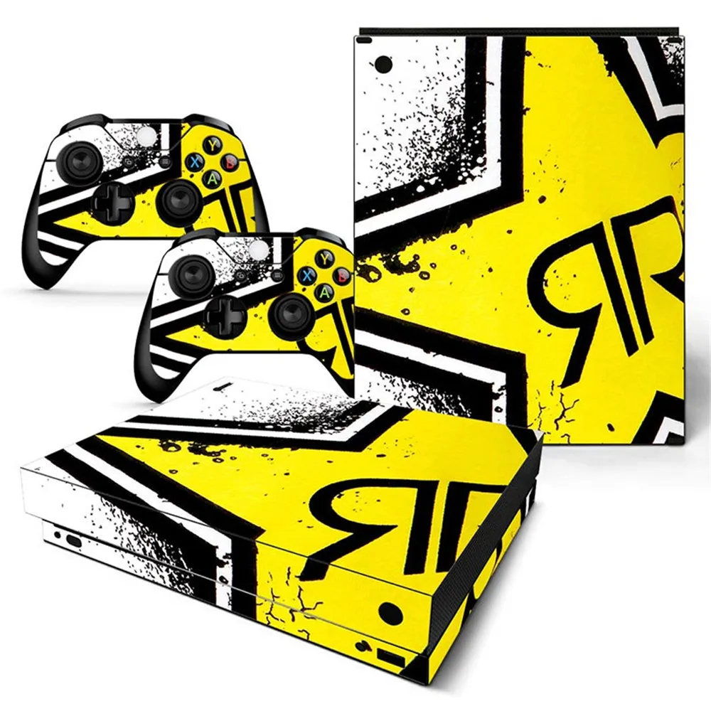 Наклейка для Microsoft Xbox One X консоль и 2 контроллера виниловая игровая наклейка s|stickers