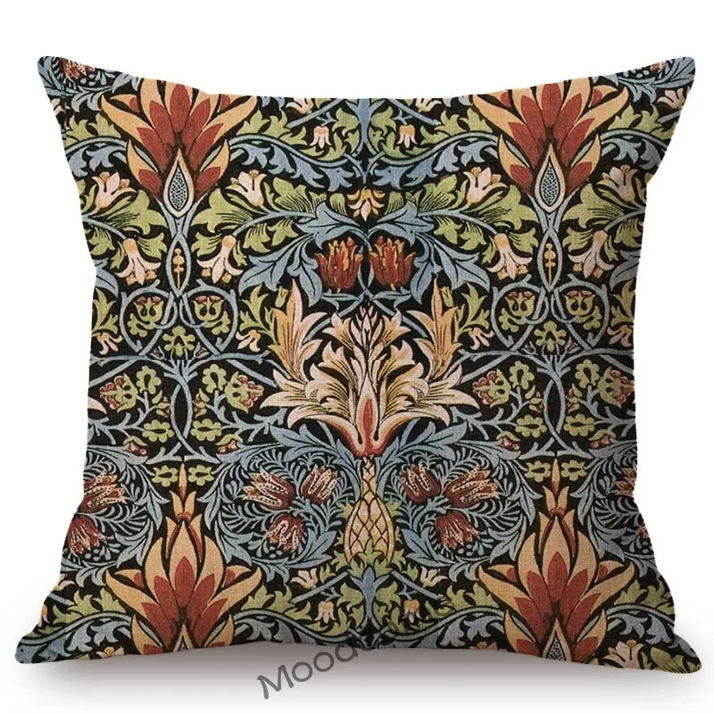 

Classic William Morris Snakeshead Plant Flower Pattern Home Decorative Sofa Throw Pillow Case World Famous Art Cuhsion Cover