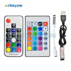 Беспроводной регулятор яркости для светодиодных лент SDM3528, 5 В, 12 В, USB, с 3 клавишами, 17 клавиш, 24 клавиши