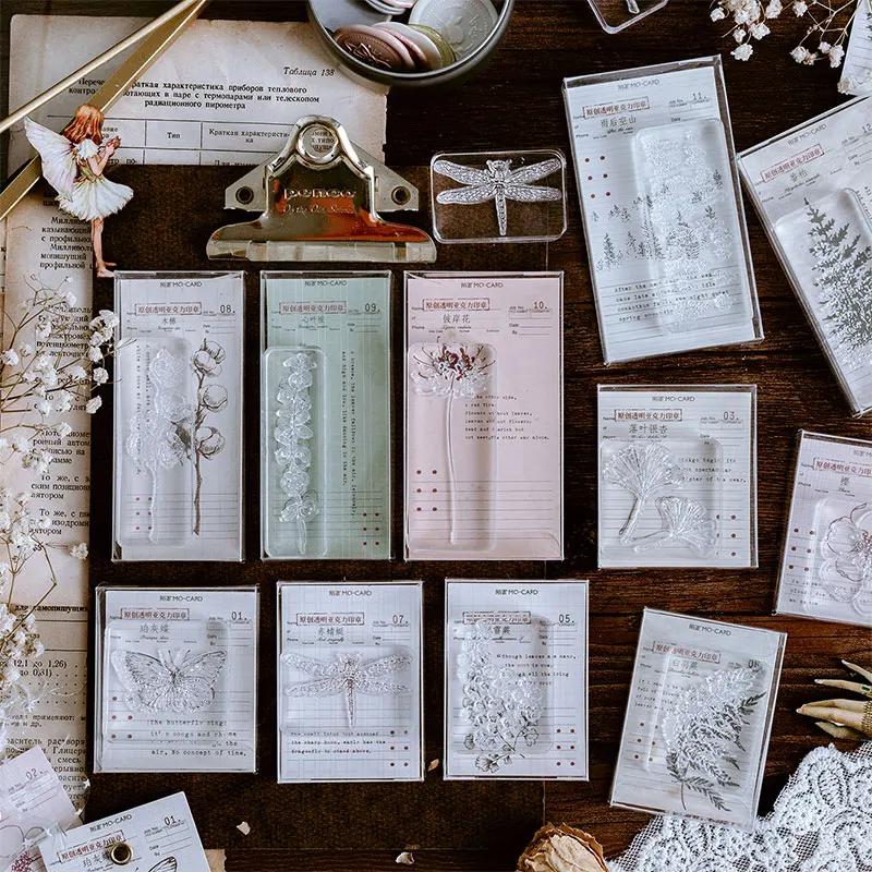 Декоративные марки из акриловой резины для скрапбукинга в ретро стиле серии лес