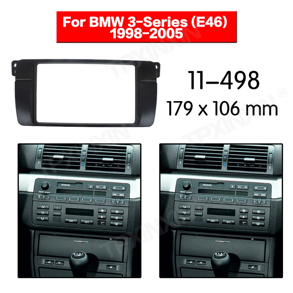 Car radio Frame Panel Auto Radio Stereo Fascia For BMW 3 (E46) 1998-2005 Dash Plate Facia Panel Mount Trim Kits Frame Adapter