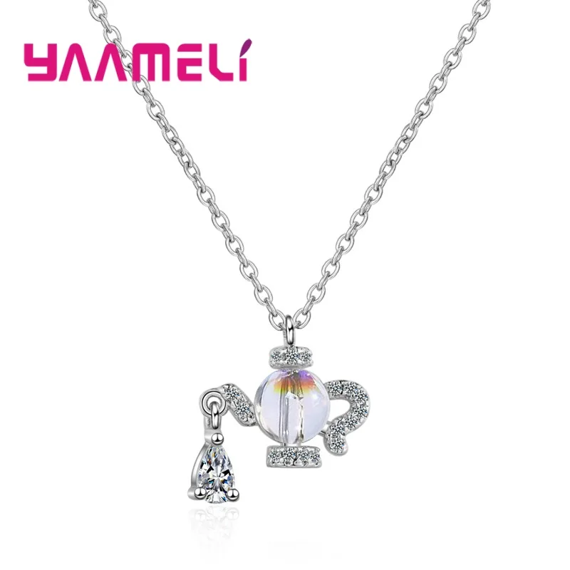 Новые креативные подвески из искусственного циркония в виде чайника ожерелья