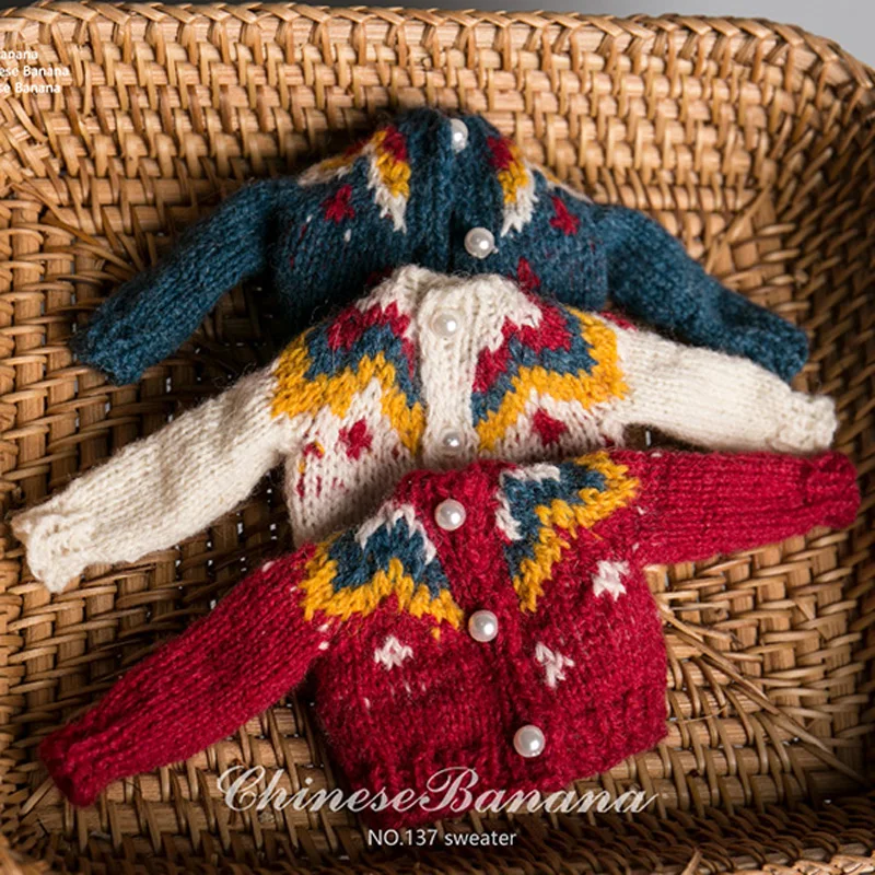 1 шт. Высокое качество свитер ручной работы вязаный кардиган одежда для Blyth Holala