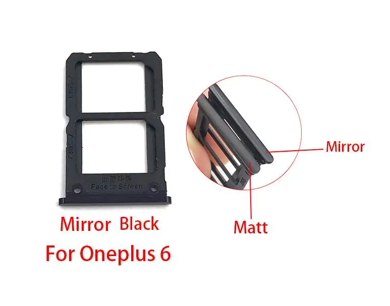Oneplus 6 Mirror Лоток для sim-карт высокого качества для One Plus 5 A5000 5T A5010 6 A6000 6T A6010 7 Pro X 2 3 держатель sim-карты адаптер для sim-карты - Цвет: Oneplus 6 Mirror