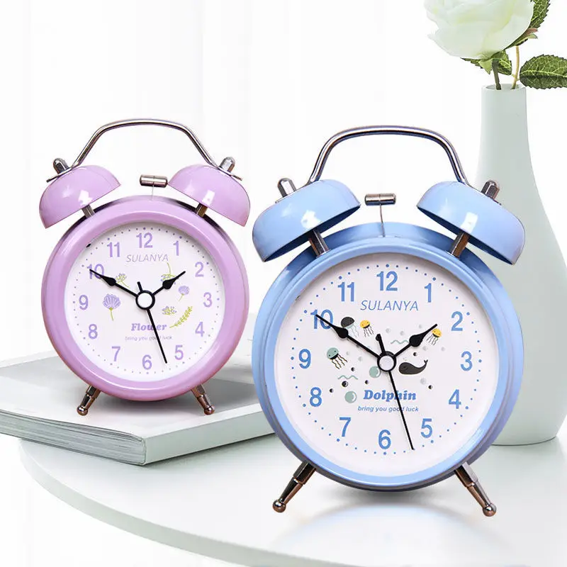 Будильник немой прикроватный простой креативный студенческий мультяшный