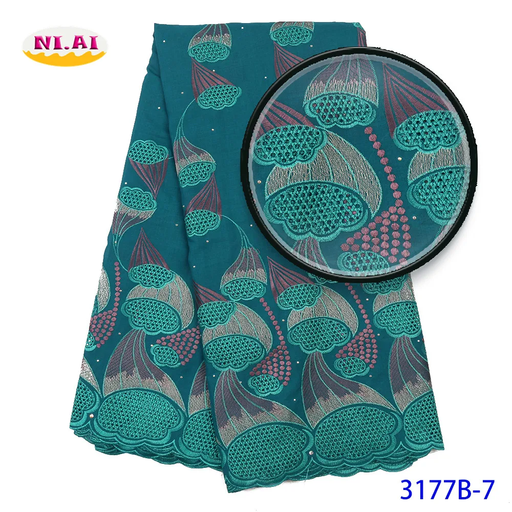 NIAI textile latest swiss voile lace african fabric nigerian fabrics for wedding tissu mr3177b | Дом и сад