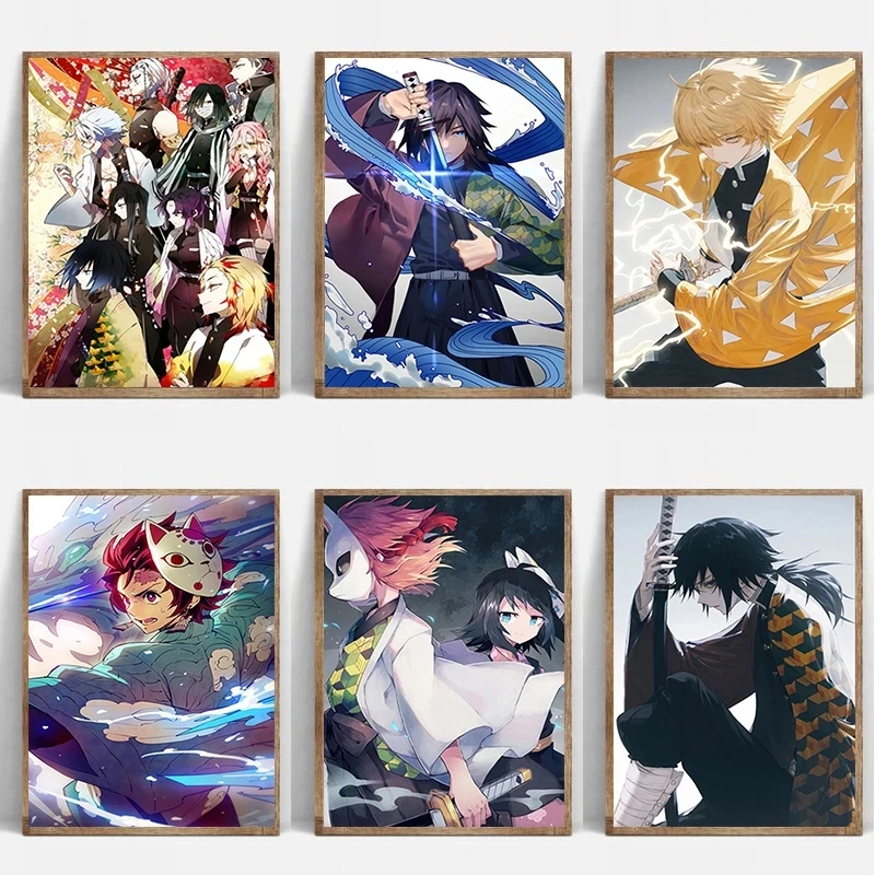 

Home Decoration Wall Art Demon Slayer Canvas Paintings Pictures Kimetsu Hd Prints Modern Anime Poster Bedroom Modular No Frame