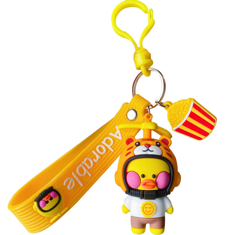 

Plastic Keychains Duck Rabbit Dinosaur Cartoon Key Chains Female Cute Car Creative Bag Pendant Trend Key Rings