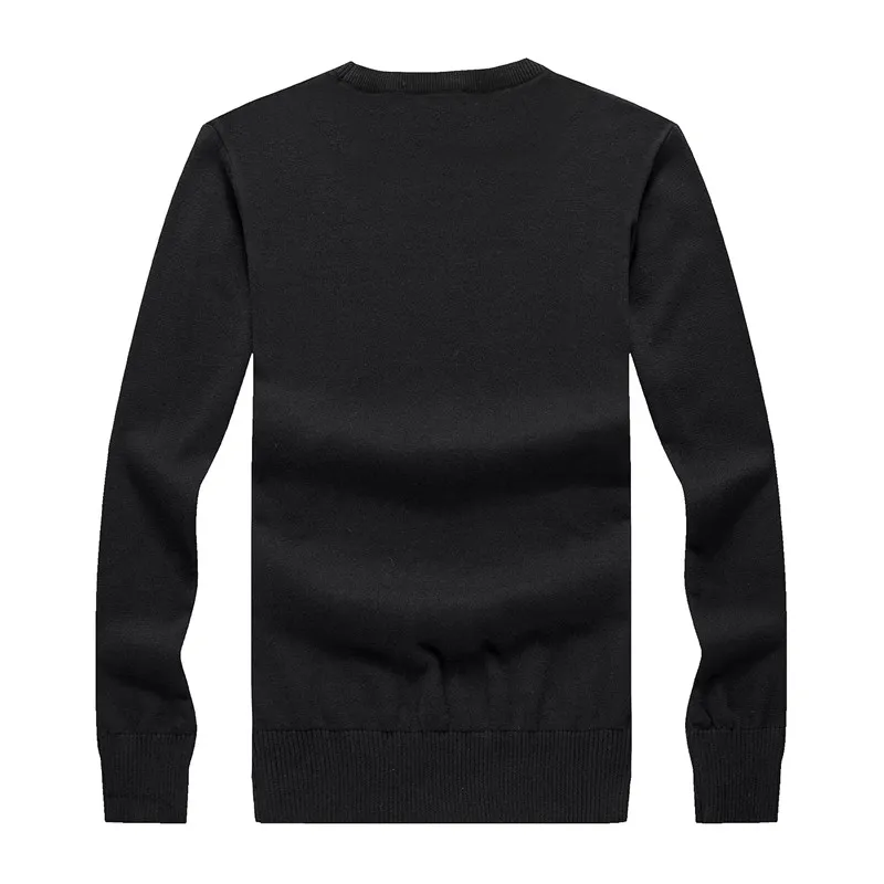 Мужской трикотажный свитер с длинным рукавом и V-образным вырезом | Мужская