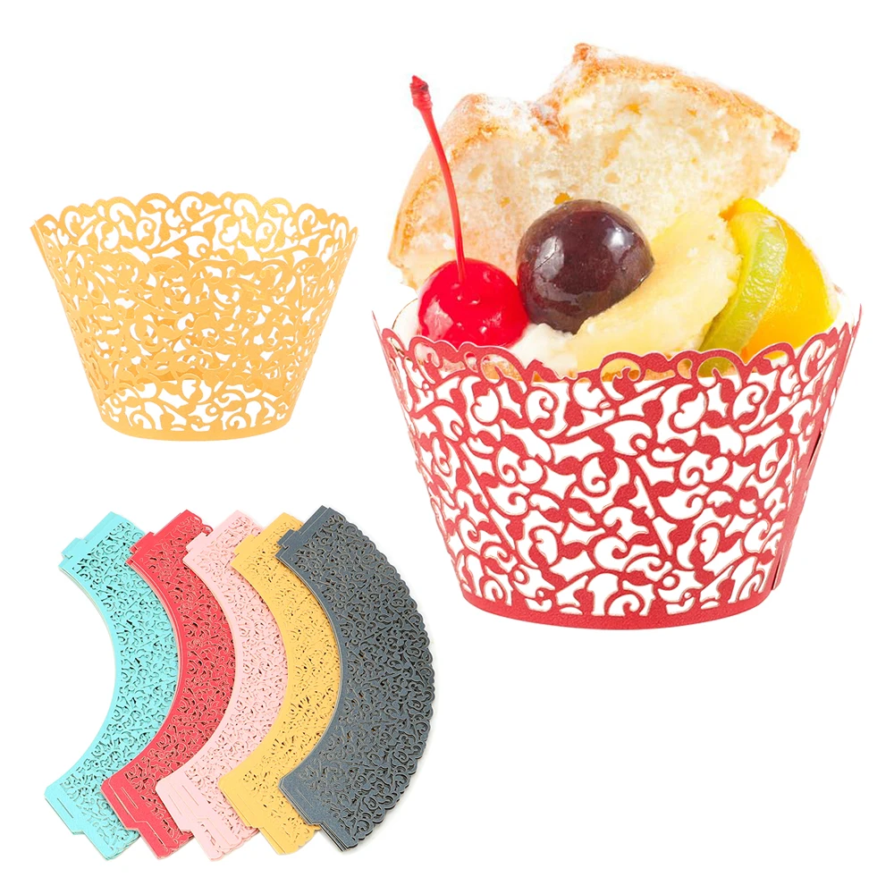 10 шт./компл. маленькая фотобумага для обертывания капкейков полые бумажные