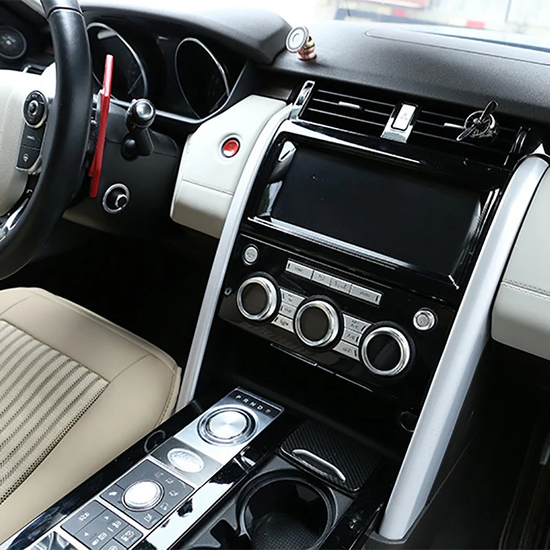 

2 Set Car Accessories: 1 Set Car Air Conditioning Volume Button Sticker Cover Trim & 1 Pcs Water Cup Holder Panel Cover