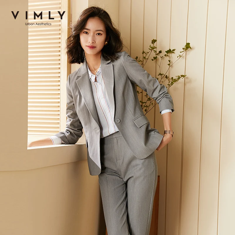 Пиджак женский с высокой талией однотонный на одной пуговице F5772 |