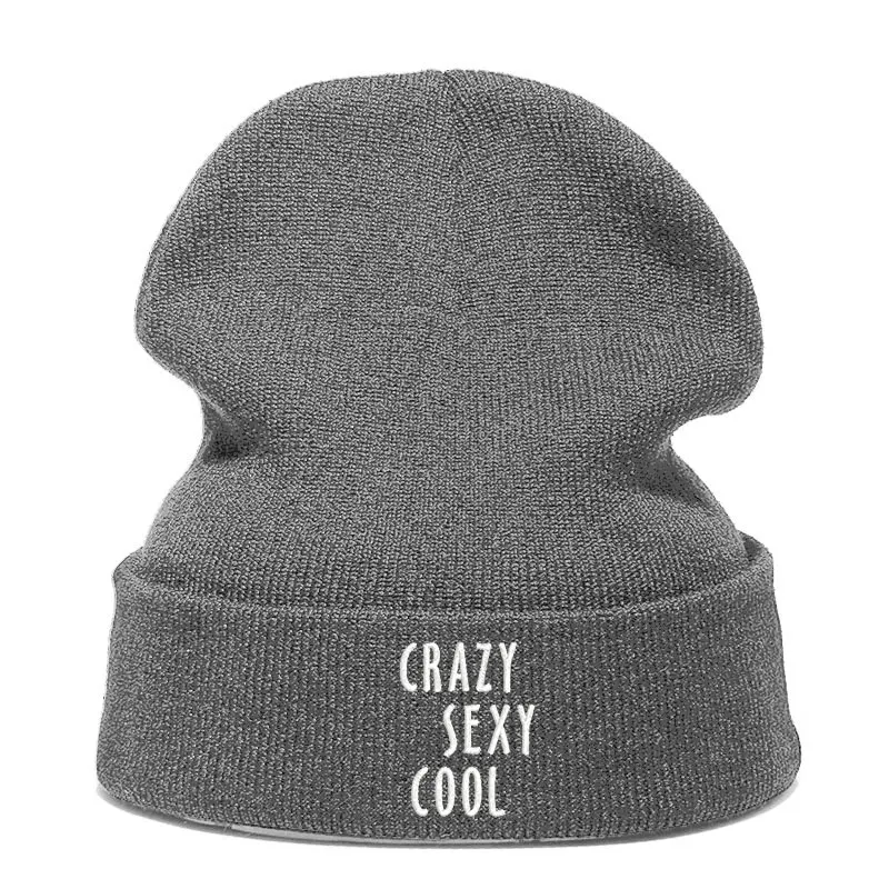 Шапка бини Skullie вязаная шапка носок Зимняя Вышивка в стиле панк для мужчин женщин