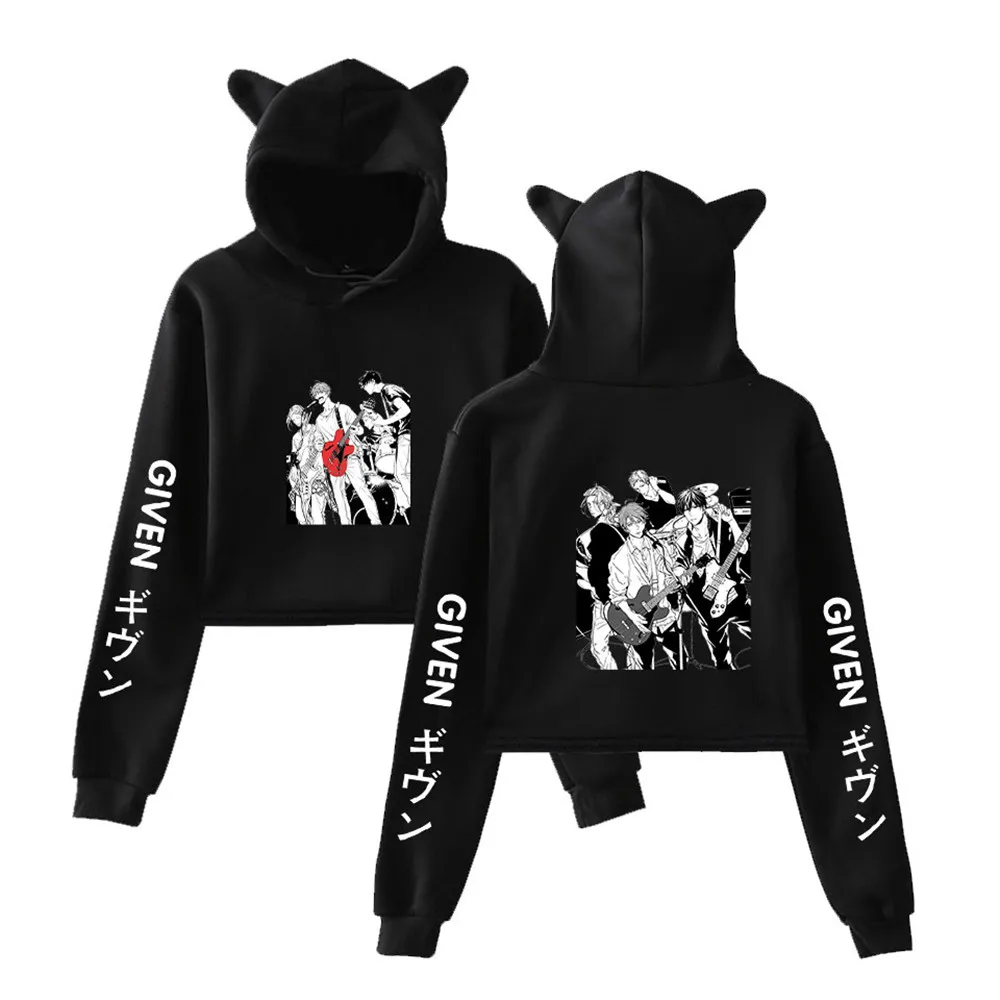 

Given Hoodies Anime Given Manga Music Mafuyu Print Fashion Cat Ears Top Women Hoodies Sweatshirt Sexy Clothes Loose Ins Tide