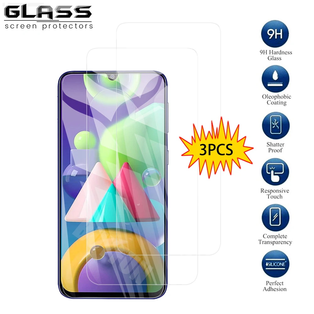 3 шт закаленное стекло для Samsung Galaxy M20 M21 Защитное экрана M30s M31 защитное HD|Защитные