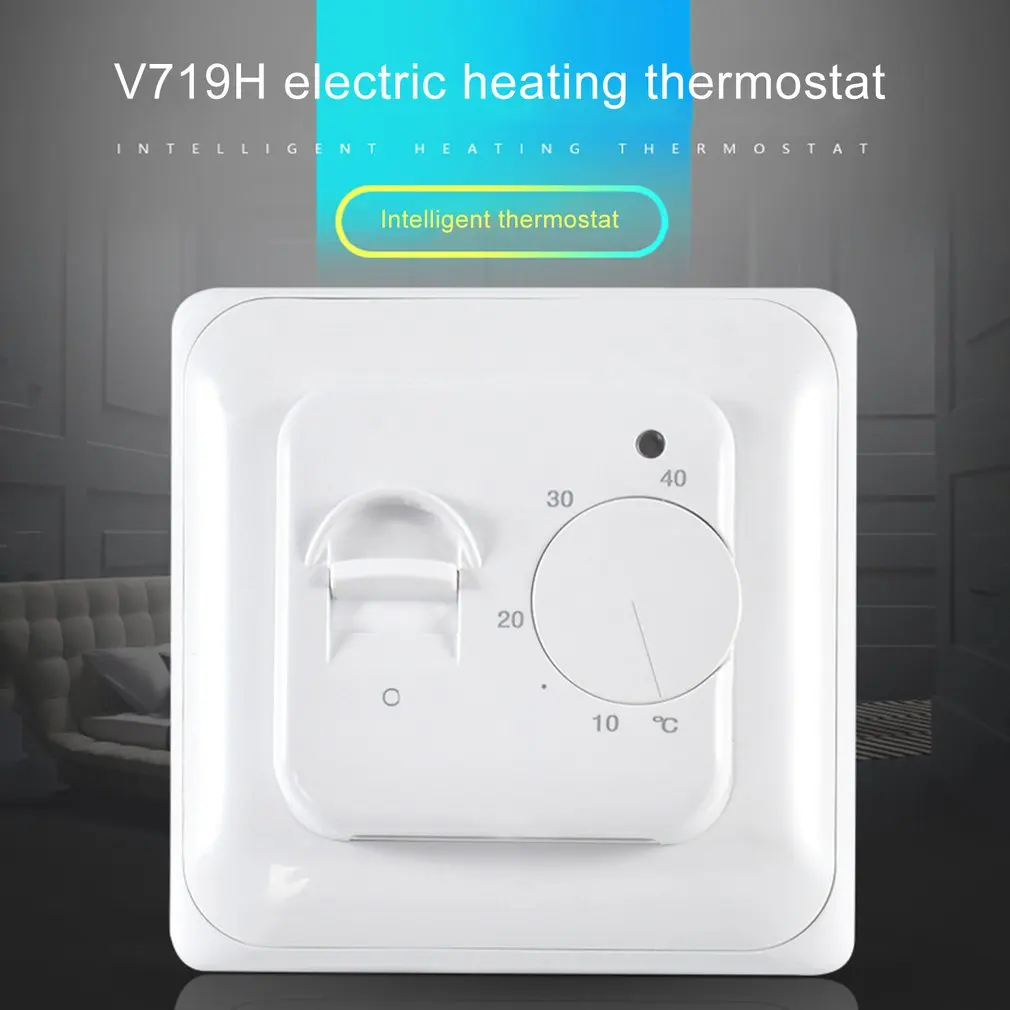 

V719H Indoor Warming Temperature Controller 220V 16A Manual Operation Floor Room Thermostat Heating Room Control Switchs