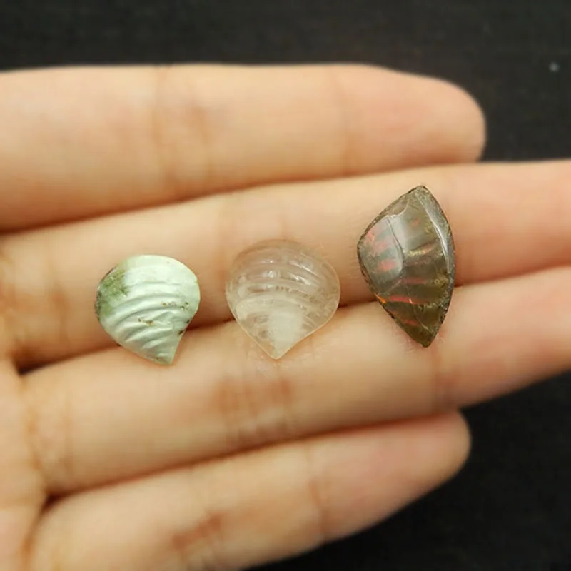 Натуральный камень аммония зеленая бирюза дымчатый Кабошон Пары 12x11x5 мм 16x10x2 13x11x5