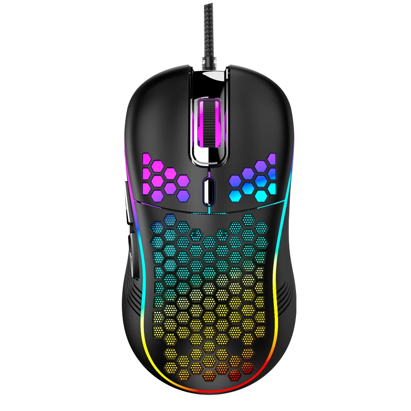 

Lightweight RGB Gaming Mouse 7200DPI Honeycomb Shell Ergonomic Mice with Ultra Weave Cable For Computer Gamer PC Desktop