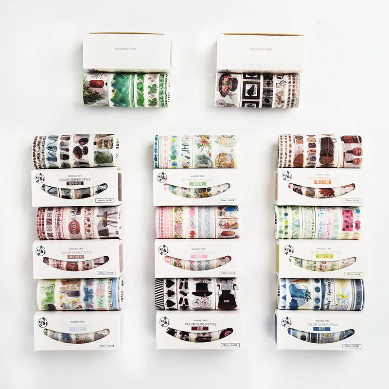 7 шт./кор. красивый цветок васи лента DIY украшения Скрапбукинг планировщик