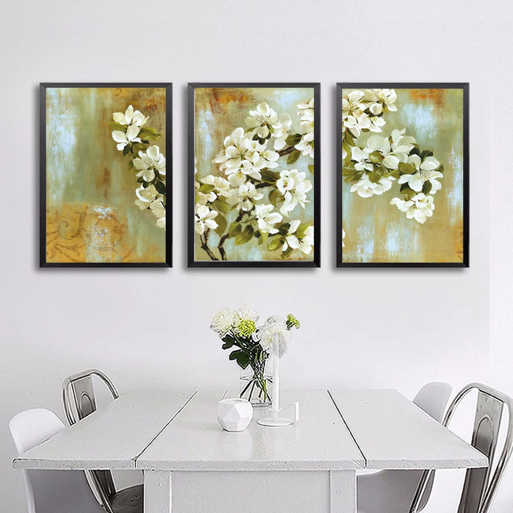 Романтическое свадебное украшение винтажная Картина на холсте с цветком груши