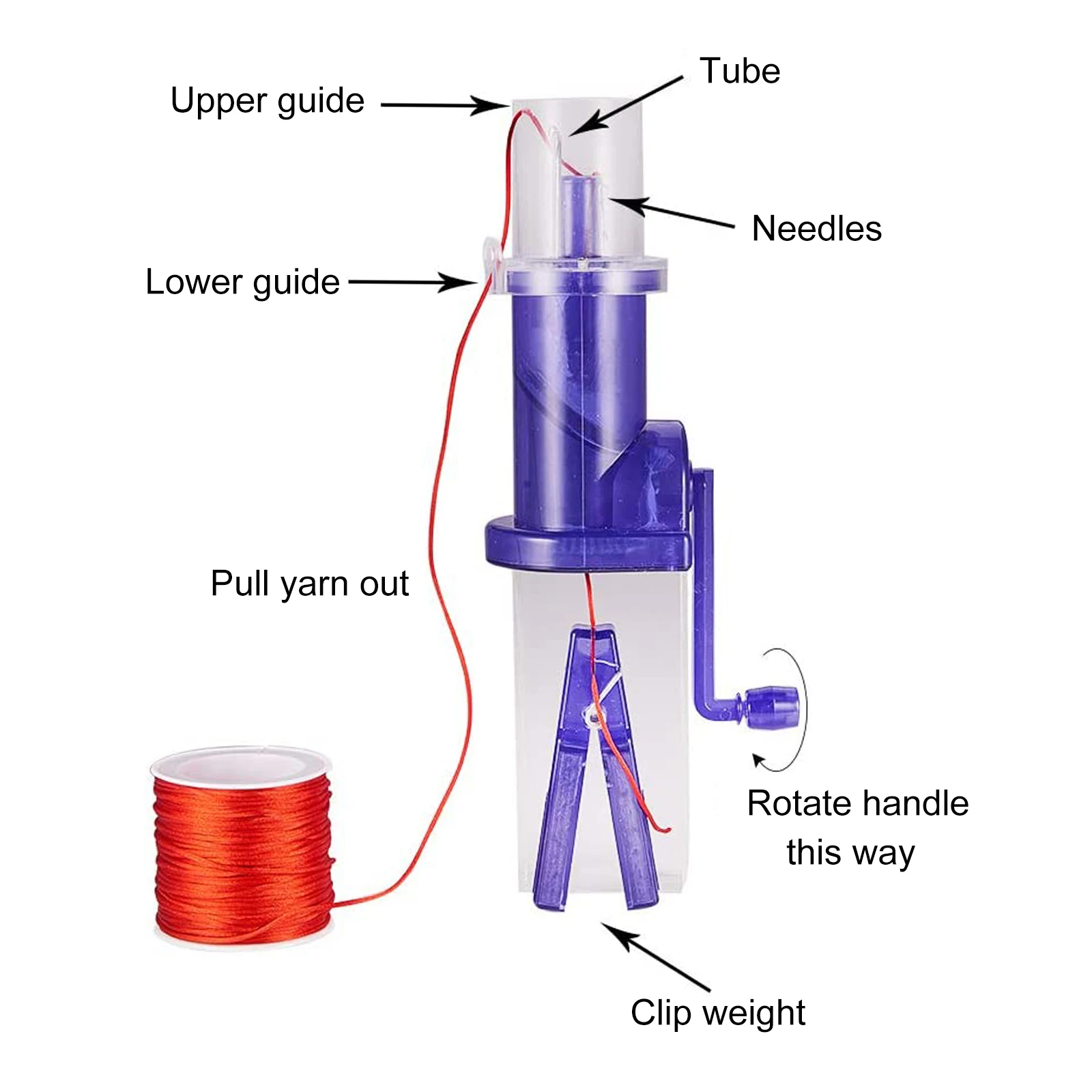 

1 Set DIY Hand-Operated Knitting Spool Knitter Craft Bracelet Weave Tool DIY Hand Rope Knitting Machine Hand Knitting Machine