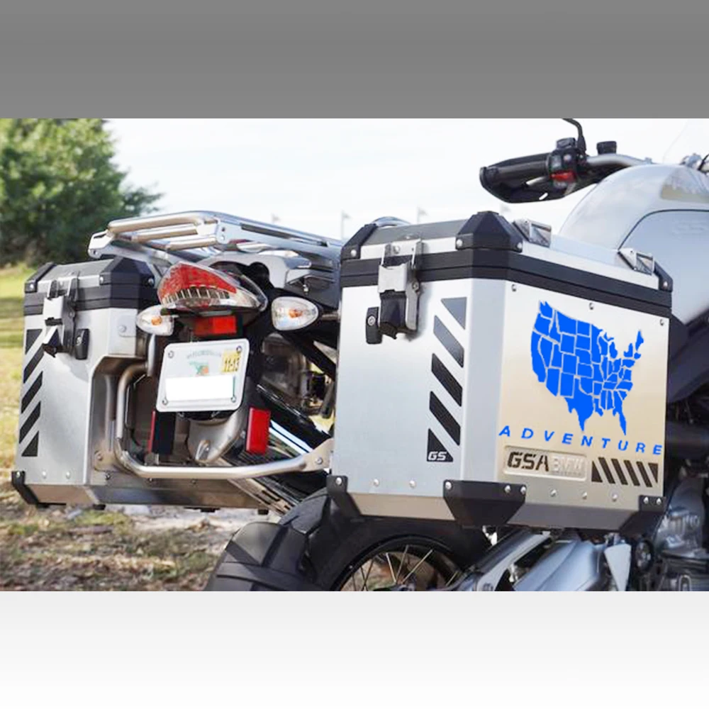 

World Adventure sticker Motorcycle Saddlebag Side box Decoration Universal Stickers Decals For BMW R1200GS R1250 GS F 850GS