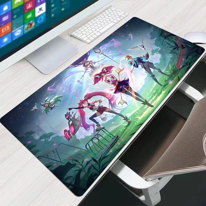 

LOL KDA ALL Mousepad Deskmat Game Table for Computer Gamer Girl Gaming Room Accessories for Pc Keyboard Mouse Pad Xxl Mausepad