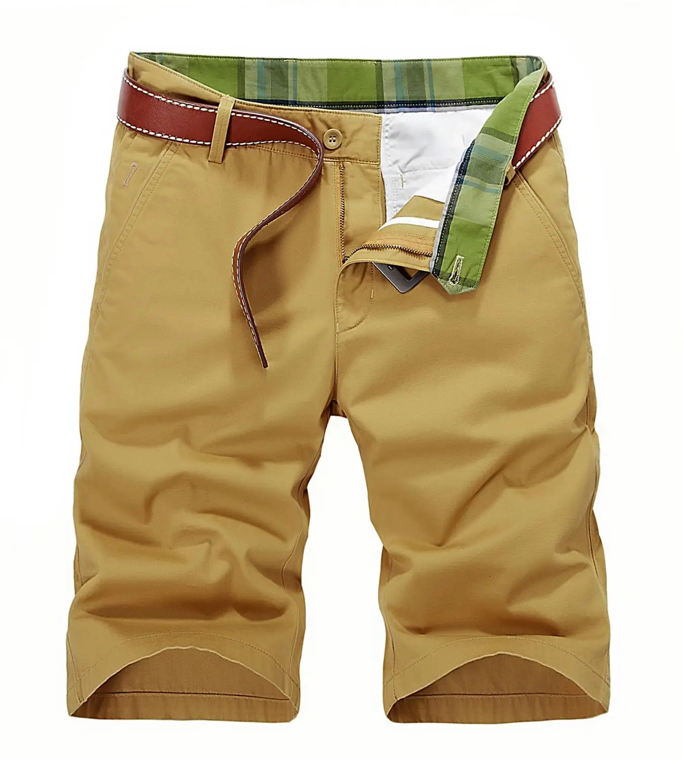 Шорты мужские повседневные с принтом свободные пляжные штаны хаки болотный цвет