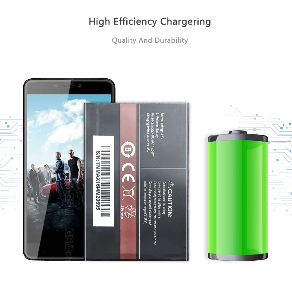 

Replacement Battery For CUBOT MAX Battery 4100mAh with Track Code