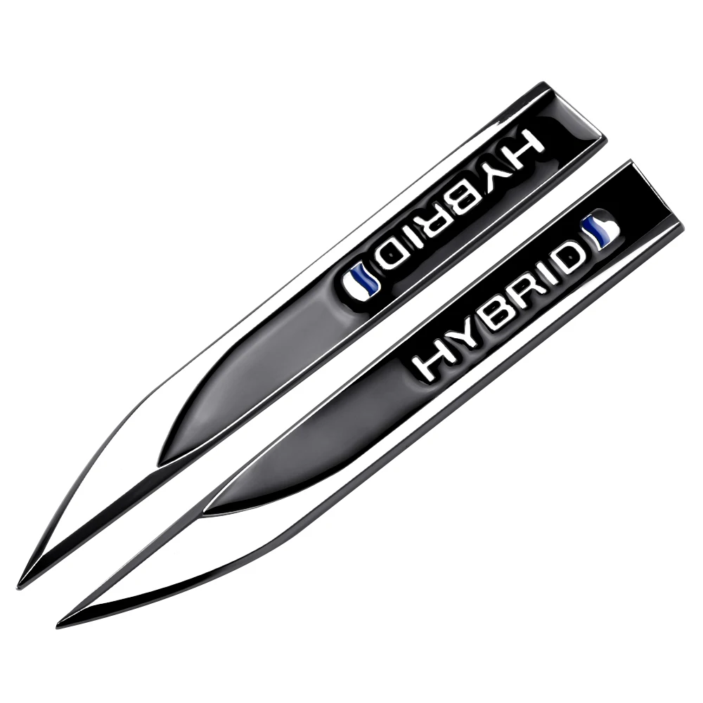 2 шт. наклейки на боковое крыло кузова автомобиля металлическая гибридная