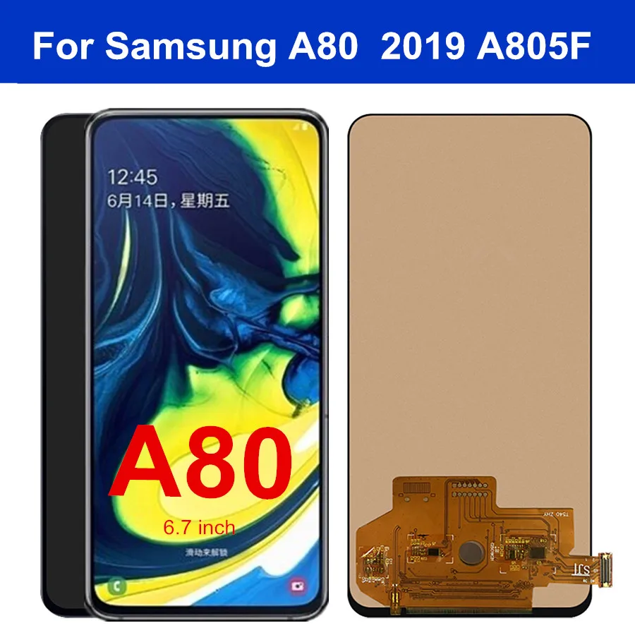 

incell TFT 6.7'' For Samsung A80 A805 A805F/DS LCD Display Touch Screen Digitizer Assembly Replacement For Samsung A80 A805 lcd