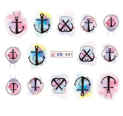 Водная наклейка для фотоэлементов якорь Ловец снов акварельная дизайнерская