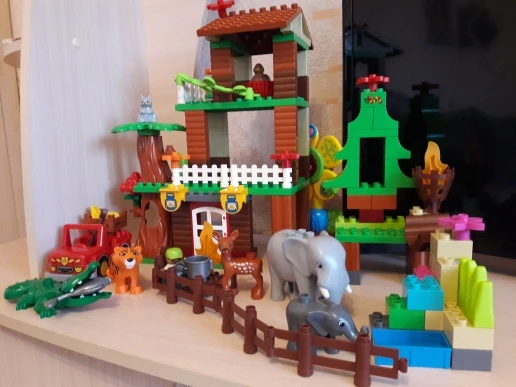 3 комплекта Конструкторы duplo наборы джунглей животных блоки Большой размер DIY enleten кирпичи совместимые Фигурки Игрушки для маленьких детей