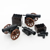 pirates cannon building blocks military accessories roman medieval soldier weapon pirate ship figures parts bricks toys for kids