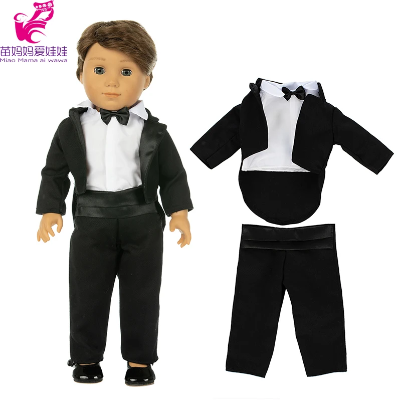 18 дюймов американская кукла для девочек и мальчиков черный костюм платье невесты