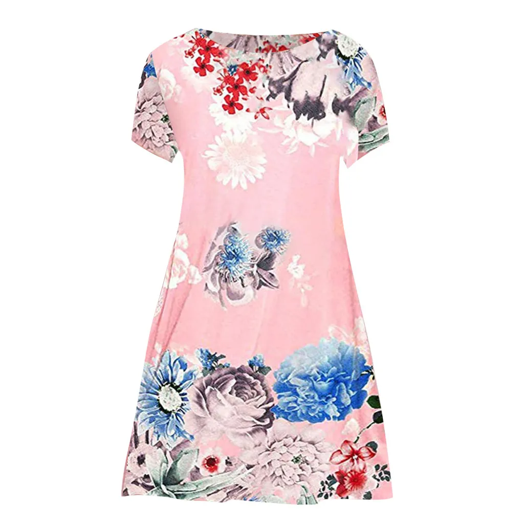 Женская футболка с коротким рукавом и круглым воротником принтом летняя